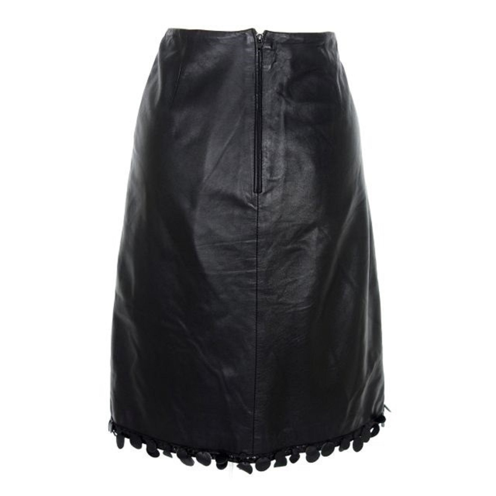 Autre Marque Fabrizio Corsi Leather Skirt Black | LUXE et VENTE